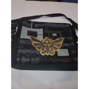 The Legend of Zelda Winged Triforce Black Crossbody Messenger Bag Bioworld 2008